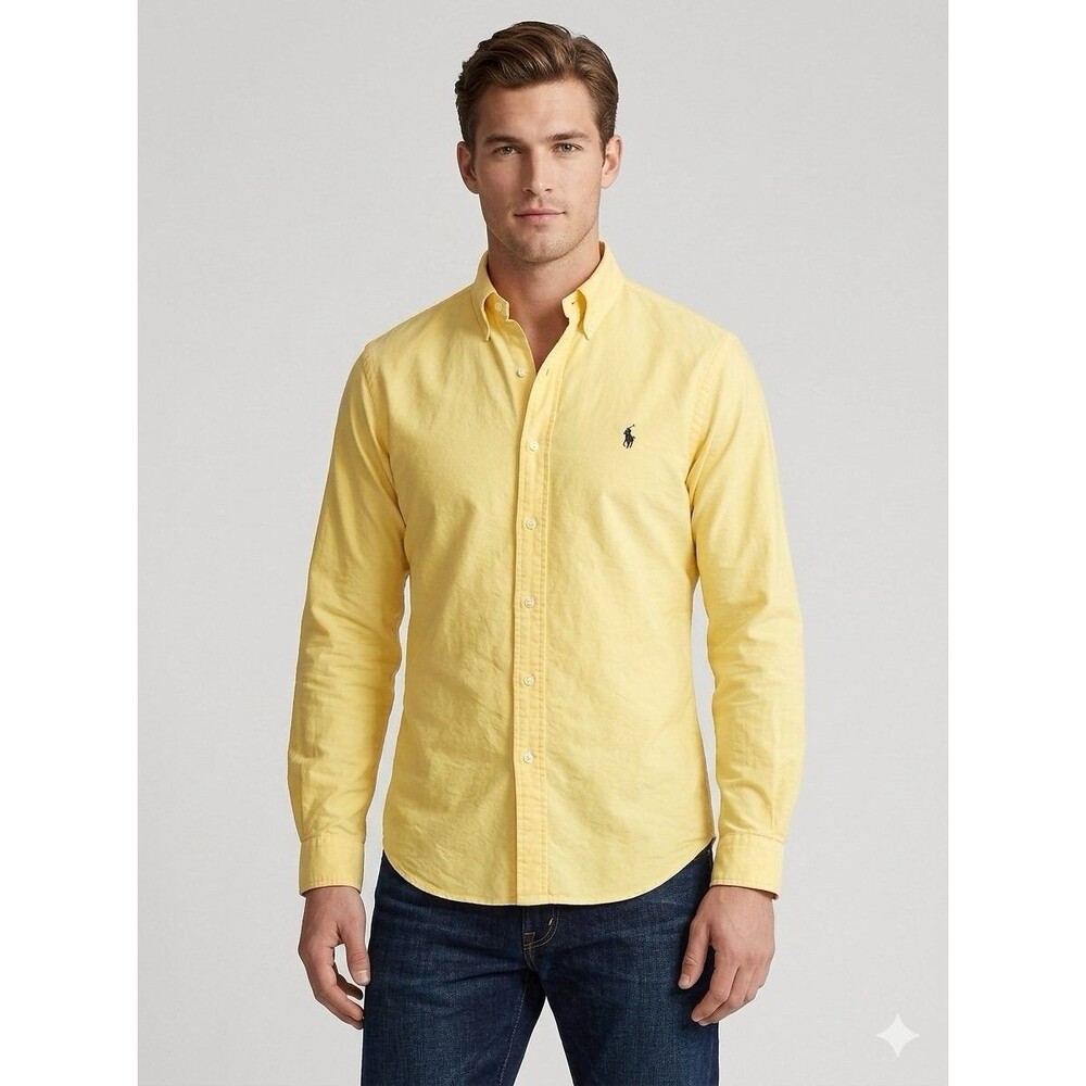 Ralph Lauren Men’s Vintage Yellow Polo Shirt Size Medium